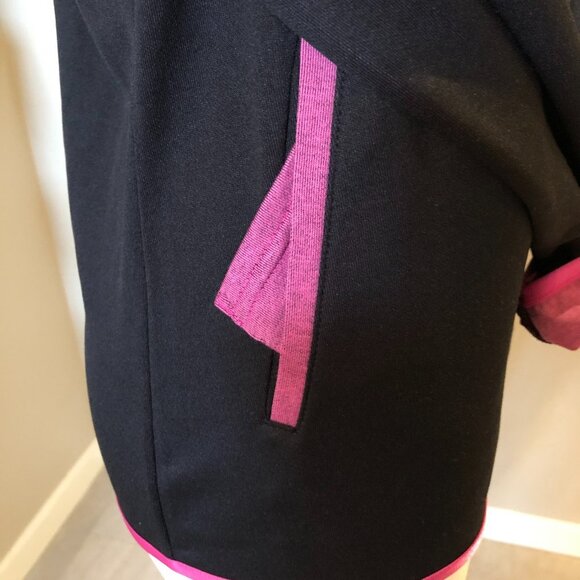 Puma Rudolf Dassler Sport Athletic Running Hooded Top Black w Pink Sz S NWOT - Picture 3 of 7